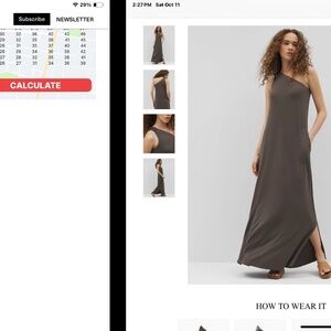 Soma soft jersey one shoulder maxi bra dress